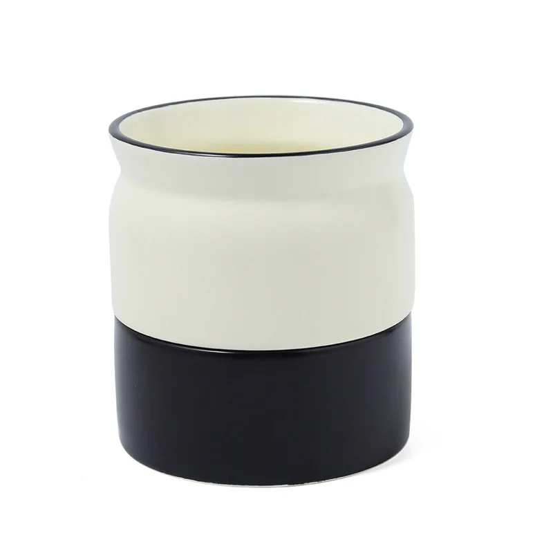Chopstick Barrel, Ceramic Household Water Drainage Tableware Barrel Kitchen Knife and Fork Storage Rack 5