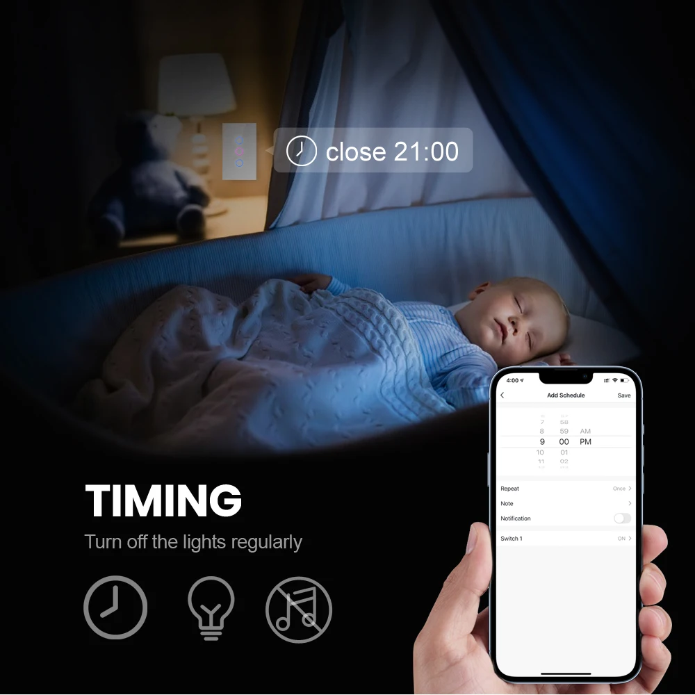 AVATTO Tuya WIFI/Zigbee Smart Light Switch Neutral Wire Required Wall Touch Switch Work With Alexa Google Home smart switch smart switch module