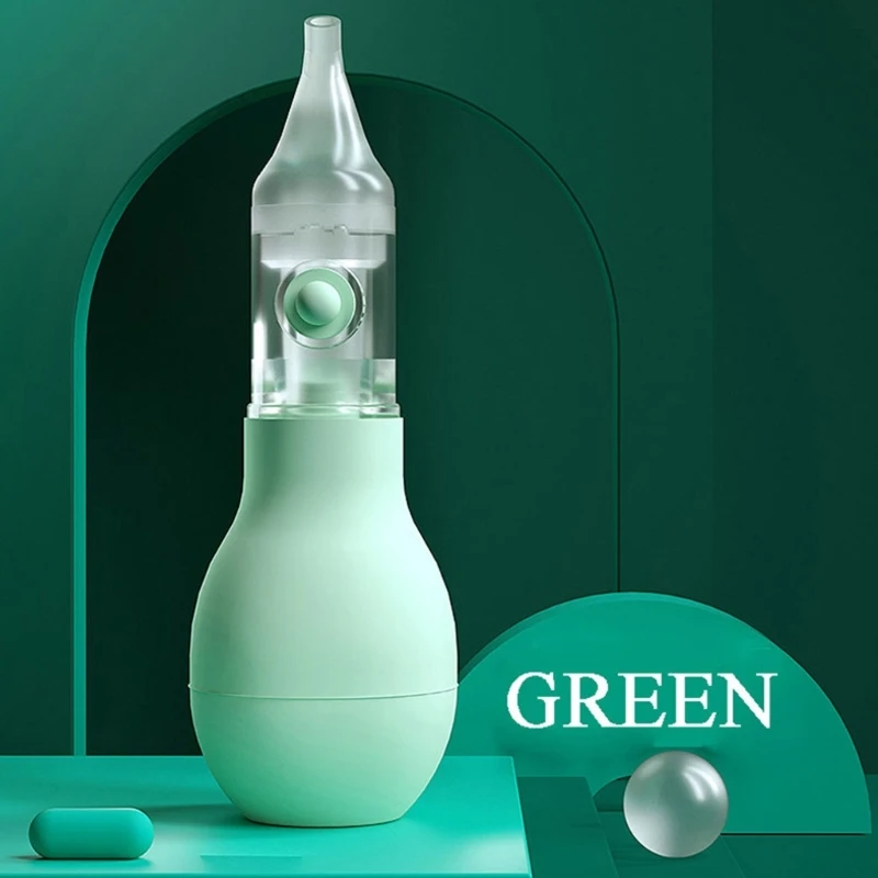 Soft Nasal Aspirator for Baby Nose Vacuum Suction Manual Nose Aspirator Nasal Cleaning Tool Backflow-proof Sucker