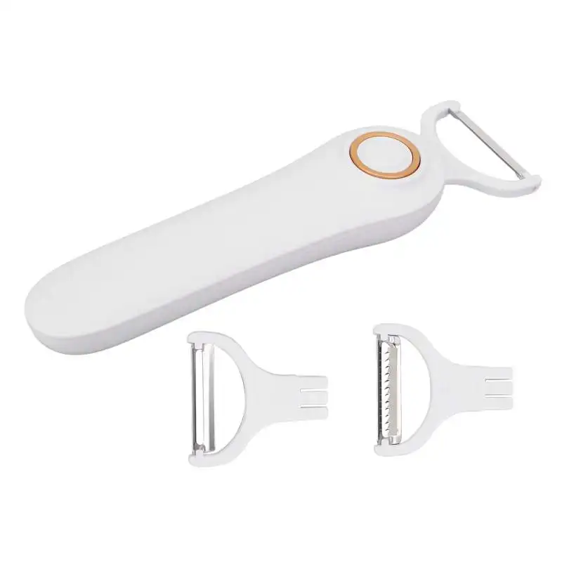Multifunction Electric Peelers 3-in-1 Premium Stainless Steel Vegetable Cutter Potato Peeler USB Charging Fruit Peeling Machine 6