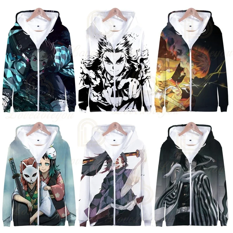 Ghost Blade 3D Zipper Felpe Uomo Donna Inverno Vendita Calda Felpa Hip Hop Ghost Blade Zipper Hoody Pullover Coat Casual Tops