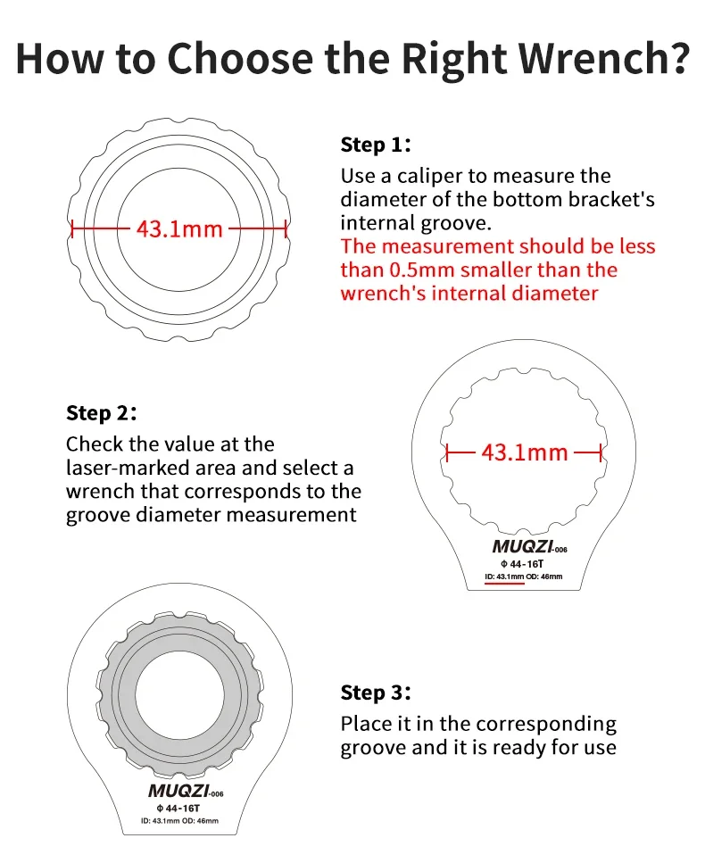 Description Picture 2 of itemBottom Bracket Wrench MTB Tools Bicycle Repair Tools For SRAM DUB BSA30 T47 For Shimano XTR BB93 MT800 BBR60 BB9000
