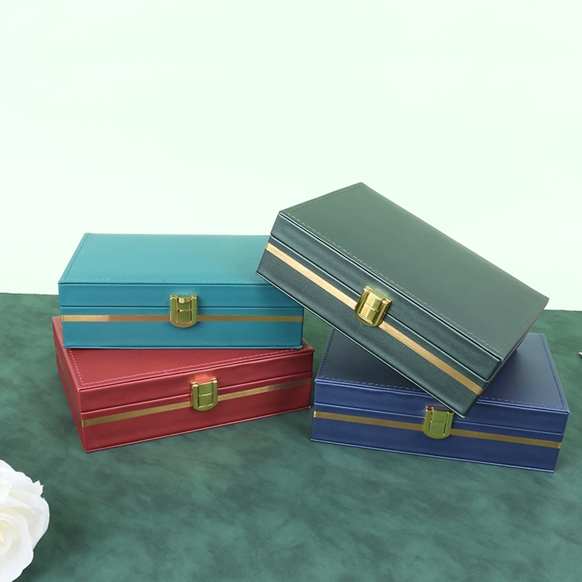 TA MINGREN New Jewelry Box Case Jewelry Set Box Earrings Necklace Ring Bracelet Display Box Birthday Carrying Gift