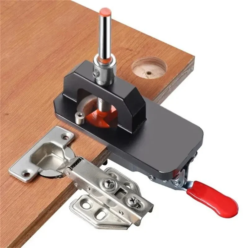 

35mm Concealed Hinge Drilling Jig Guide Hinge Hole Drilling Guide Carpenter Woodworking Tool Hole Opener Locator Door Cabinet