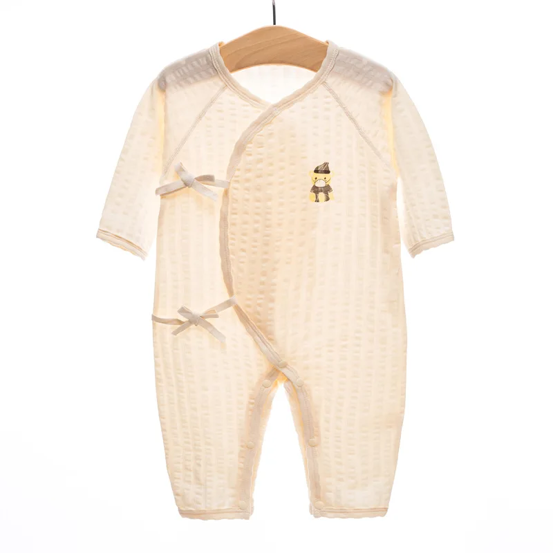 

Summer newborn Jumpsuit clothes cotton onesie baby long-sleeved thin butterfly clothing air conditioning Baby Romper