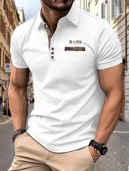 New Solid Color Polo Shirt, Short Sleeved, Double Layered Collar, Casual, Fashionable, Breathable, Skin Friendly Summer Men's Bu