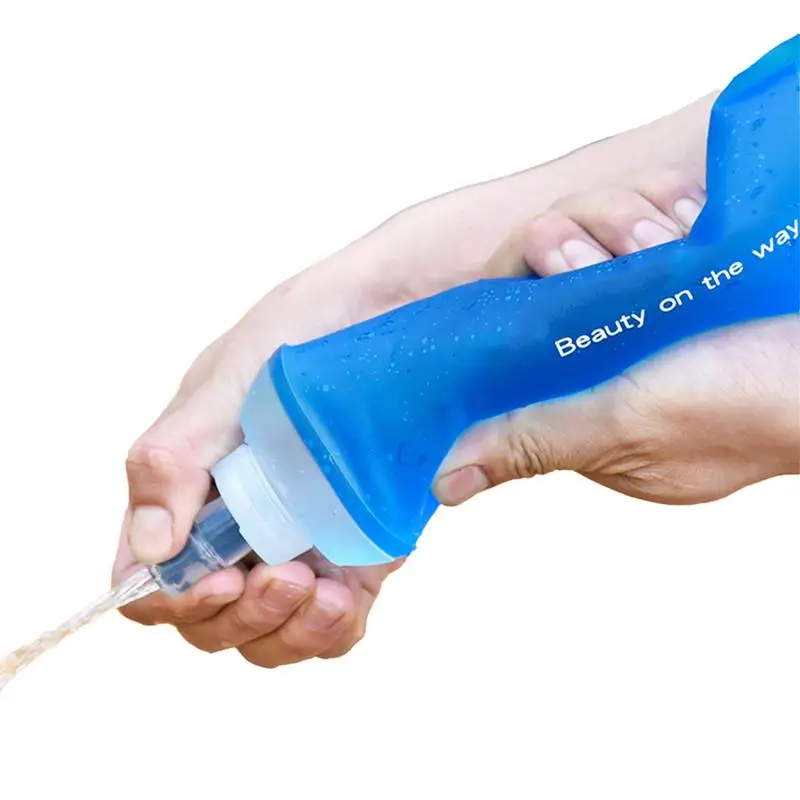 Soft Flask Folding Running Flask 450ml Folding Running Water Bottle Flexible For Hydration Pack Soft Bottles