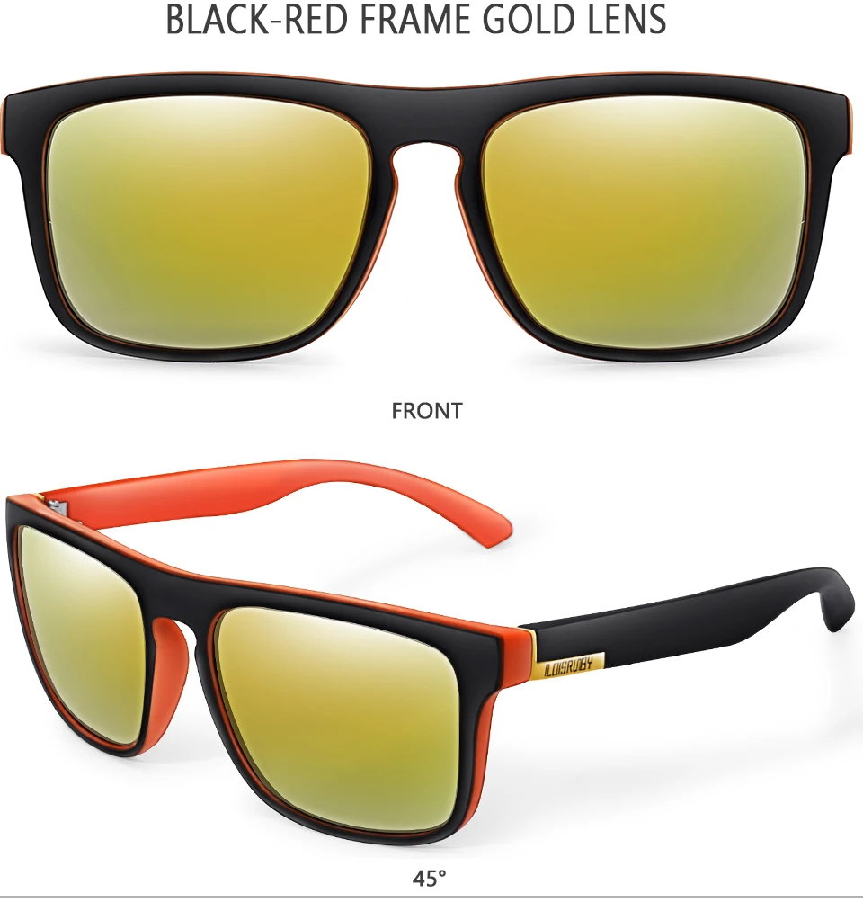 LOISRUBY Brand Design Square Cycling Sunglasses Men Polarized Sun Glasses UV400 Eyewear Women Shades oculos de sol_voghion.com