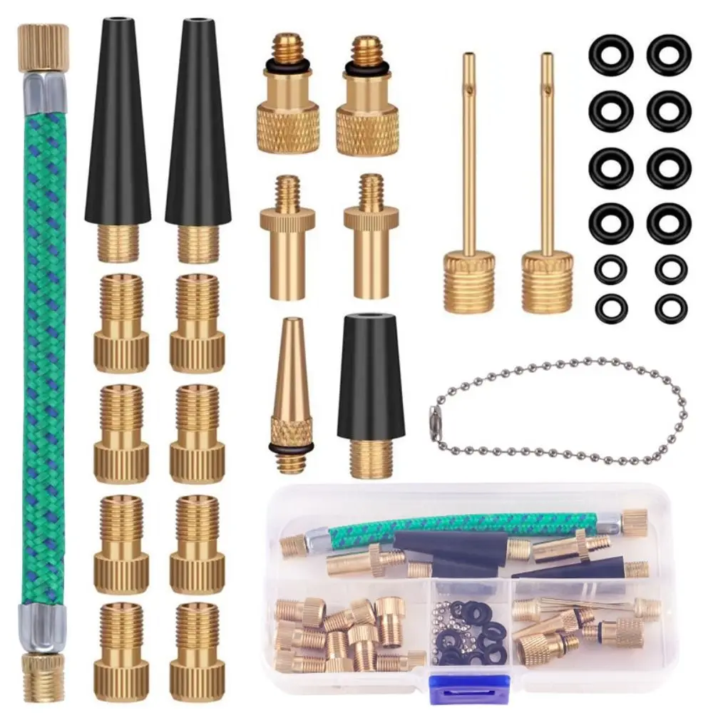 

Copper Bicycle Valve Adapter Set Bike Accessories Gold Plastic Bicycle Pump Valve Adapter Bicycle