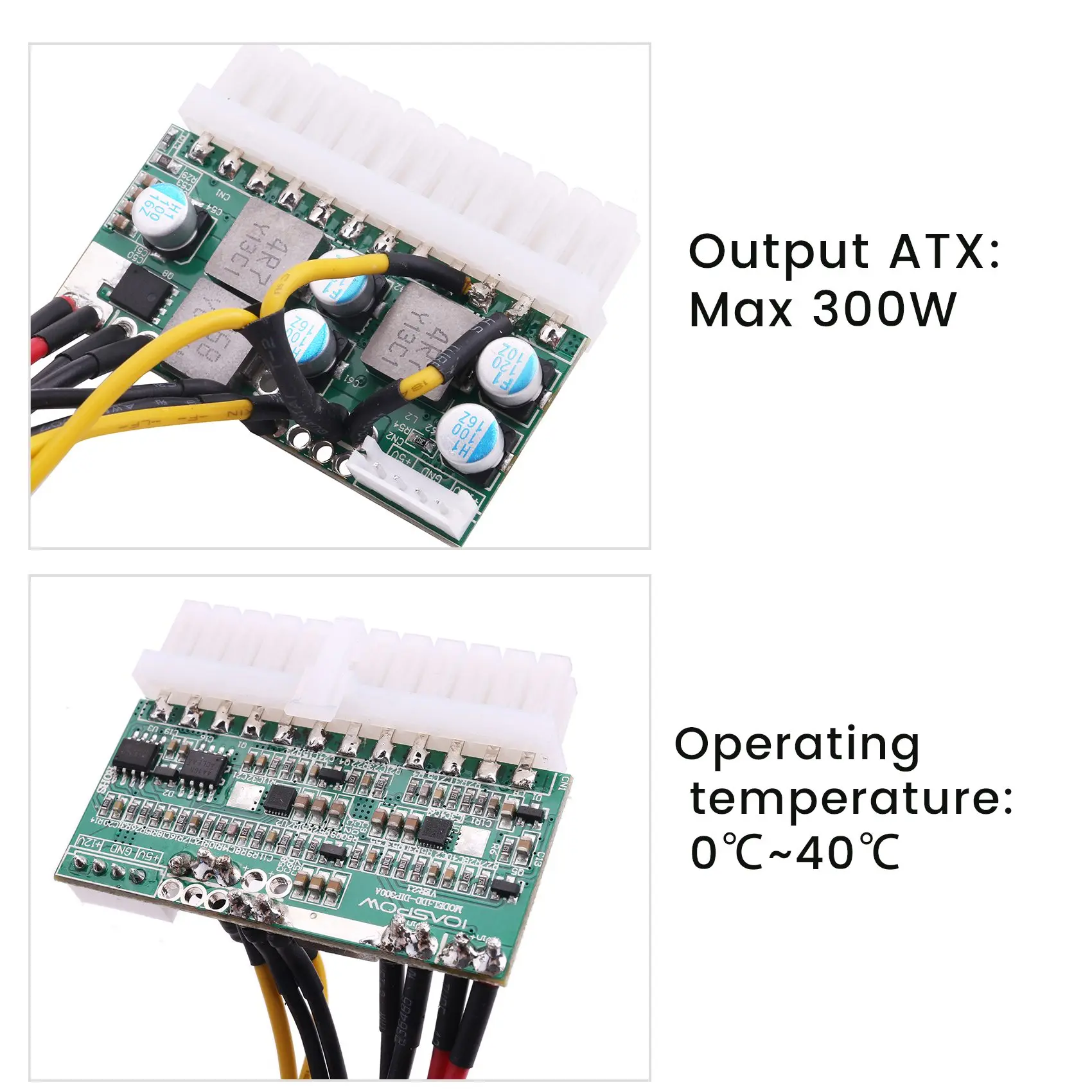N91R PCI-E 6PIN Input DC 12V 300W DC-ATX-300W 24Pin PICO ATX Switch PSU Power Supply Module