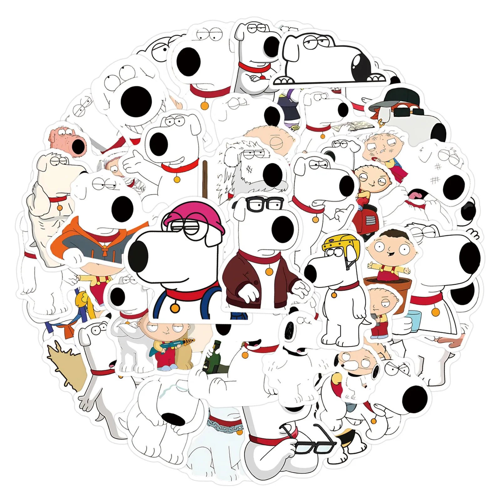 55개 가족 그림 스티커 그래피티 스티커 DIY 다이어리 폰 케이스 핸드메이드 스크랩북 미적 스티커