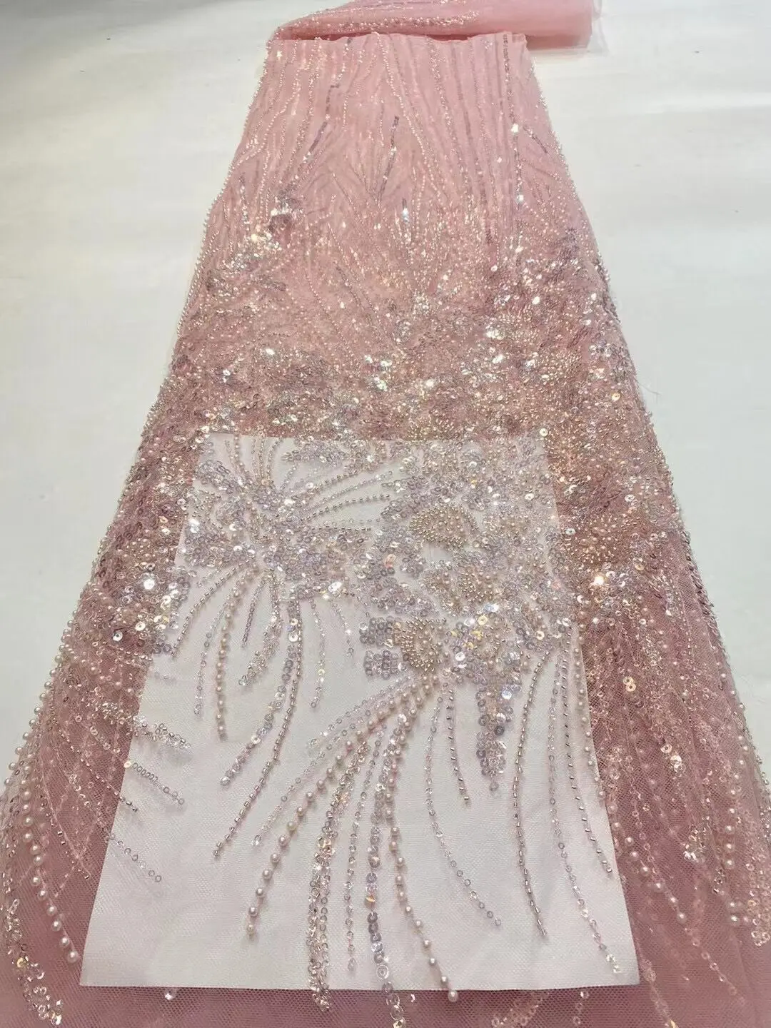 

Блестящая африканская кружевная ткань J-1101965 высококачественные бусины нигерийская Свадебная вышивка французская Тюлевая кружевная ткань