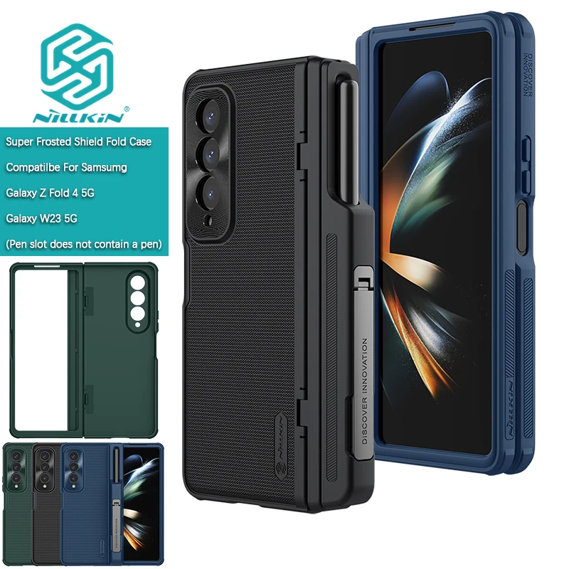 

Nillkin For Samsung Galaxy Z Fold 4/W23 ​Super Frosted Shield Fold Phone case protective Pen holder style case shell