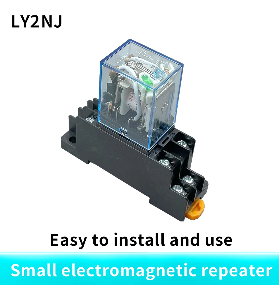 Description Picture 6 of itemLY2NJ 1SET 12V 24V DC 110V 220V AC Coil Power Relay DPDT 8 Pin HH62P JQX-13F With Socket Base