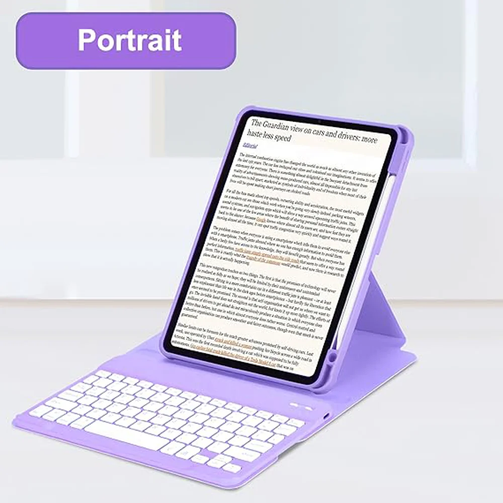 360-Degree Rotating Keyboard Case with Mouse