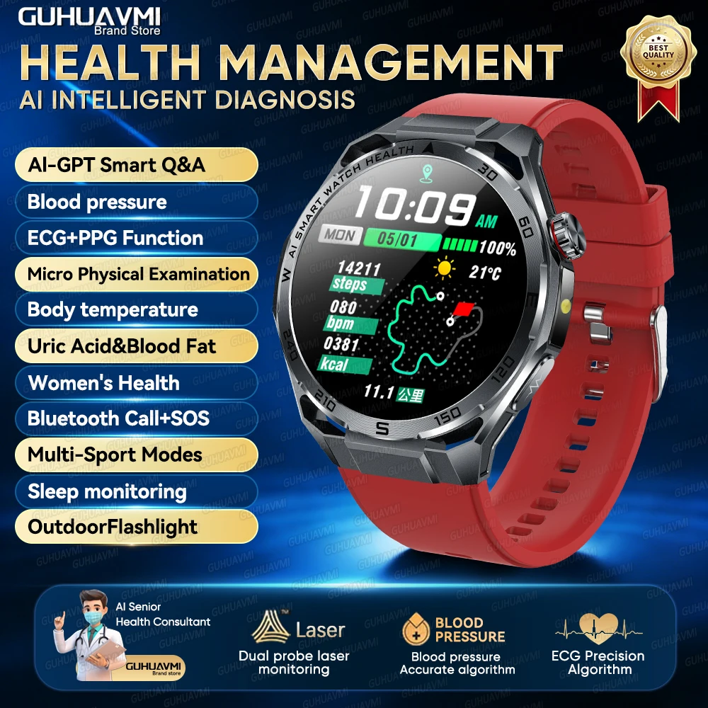 2026 Accurate Diagnosis AI Health Smart Watch ECG Heart analysis thumbnail 2