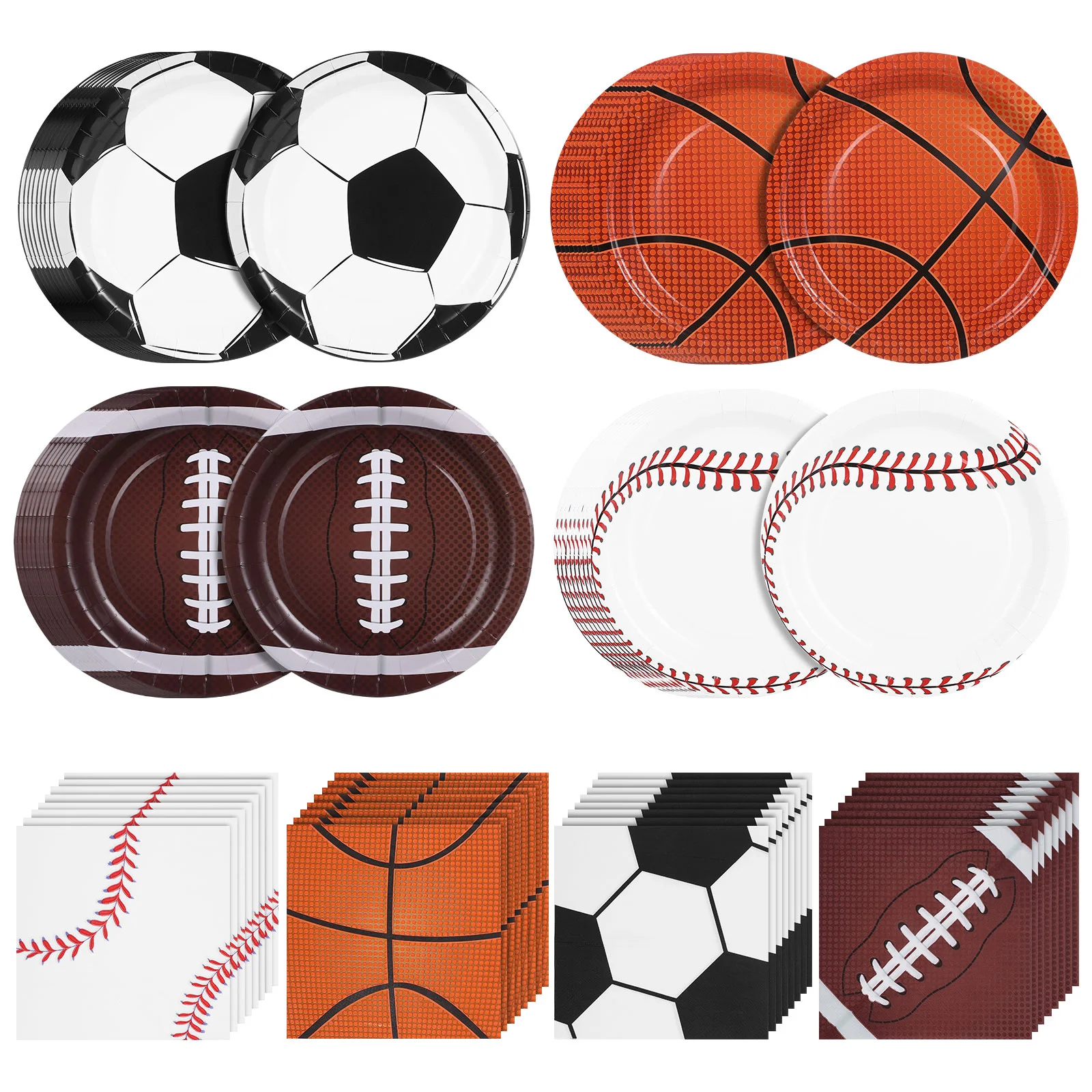 Party Suit Basketball Theme Decorations Sports Supplies Football Golf Paper Plates