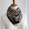 Hot Magnetic Triangle Neck Protection Scarf for Women in Autumn and Winter 2024 New Cotton and Linen Scarf  High-end Neck Scarf 4