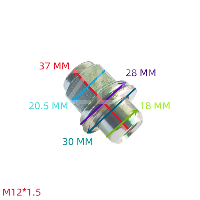 1 PCS M12*1.5 Wheel Hub Nut For TOYOTA 4Runner FJ Cruiser Hiace Hilux Land Cruiser Pickup Sequoia T100 Tacoma Tundra 4Runner
