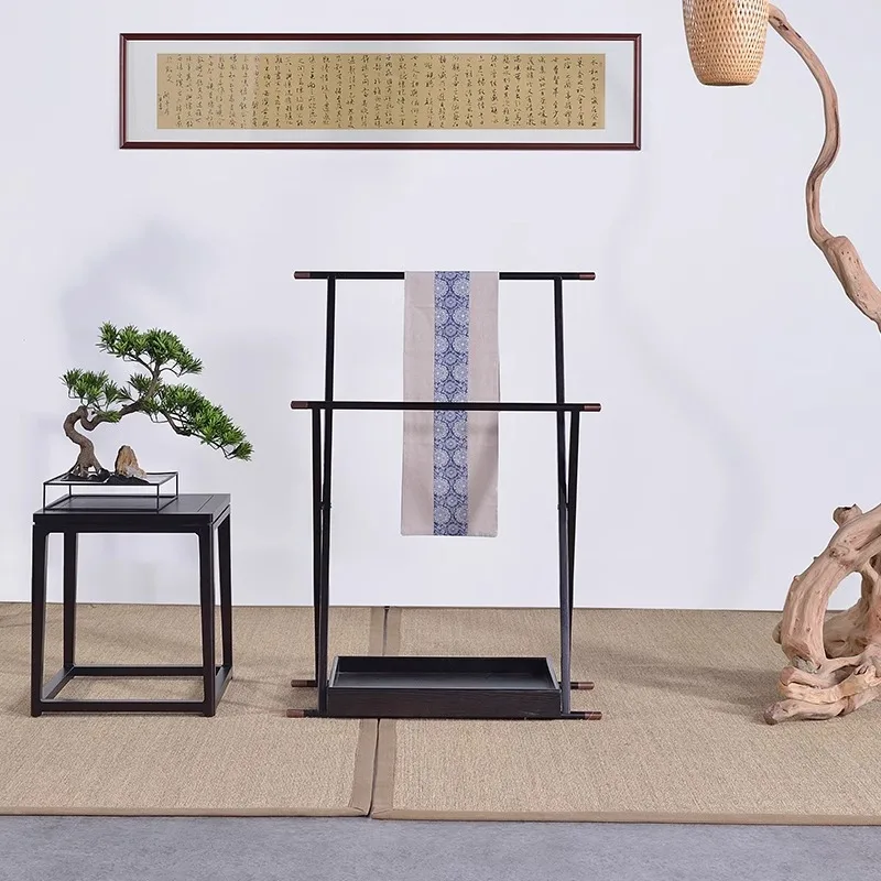 New Chinese solid wood coat racks, hangers, floor-to-ceiling bedroom rooms, hangers, hangers, interior home Zen furniture