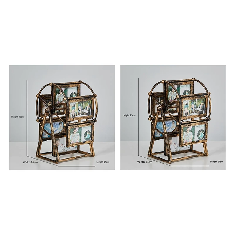 

Вращающаяся ветряная мельница, круглая рамка для фотоальбома, самосборка, свадебная семейная фоторамка, прочный Декор для дома и рабочего стола