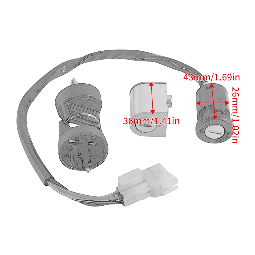 Motorrad Schlüssel Tankdeckel Kit Zündschloss Für Kymco ATV Maxxer 90S Maxxer 250 KXR 90 Euro 2 KXR 250 OEM: 35010-LBA7-E00 Teile – Detail 10