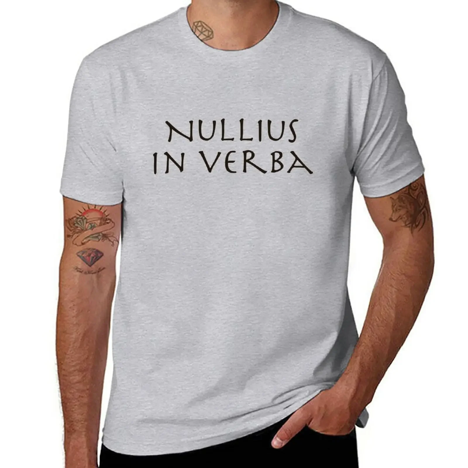 

Nullius in verba T-Shirt sublime boys animal print Aesthetic clothing Men's cotton t-shirt