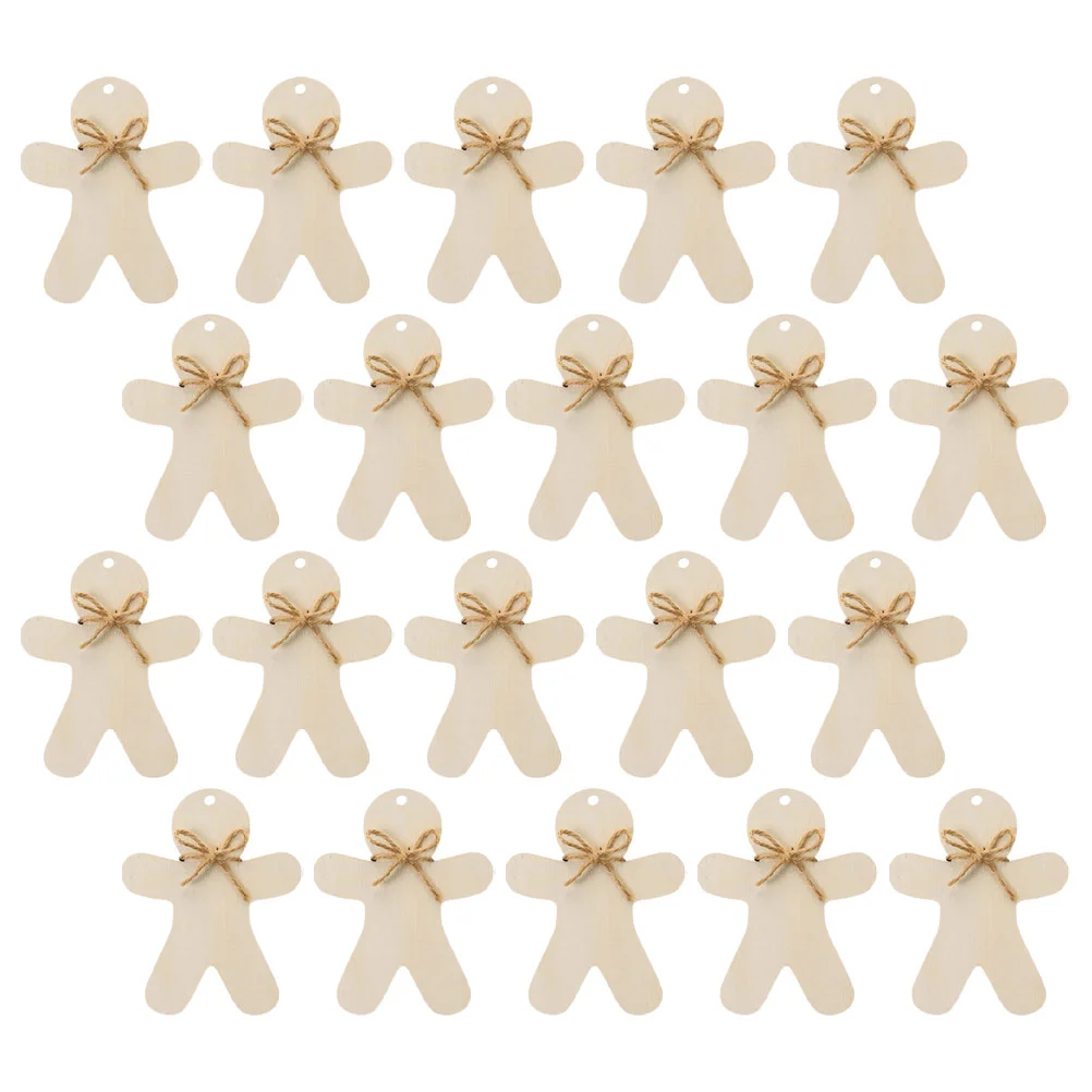 

Christmas Gingerbread Man Cutouts Christmas Tree Hanging Pendant Unfinished New Year Decorations Navidad