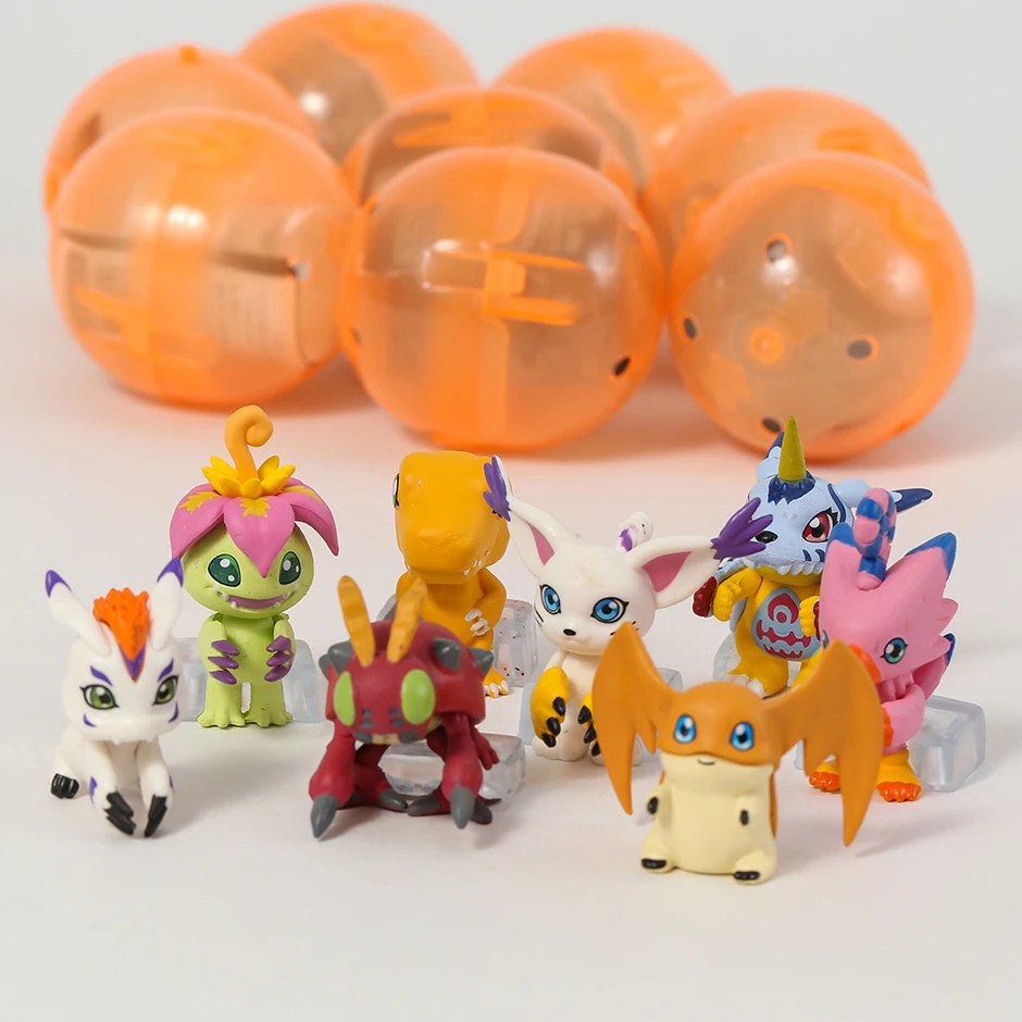 Bonecos Digimon Digmon Miniaturas digmons coleção Greymon Piyomon Palmon  Tentomon Tailmon Patamon Gabumon Agumon Gomamon kit com 9 unidades - WIN