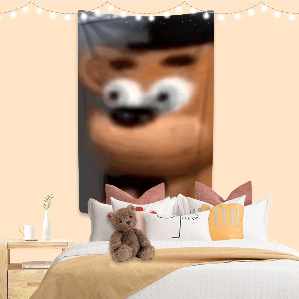 

FNAF Chart Tapestry Anime Bear Printed Horror Home Decor Aesthetics Wall Hanging Dorm Bedroom Decoration Party Backdrop