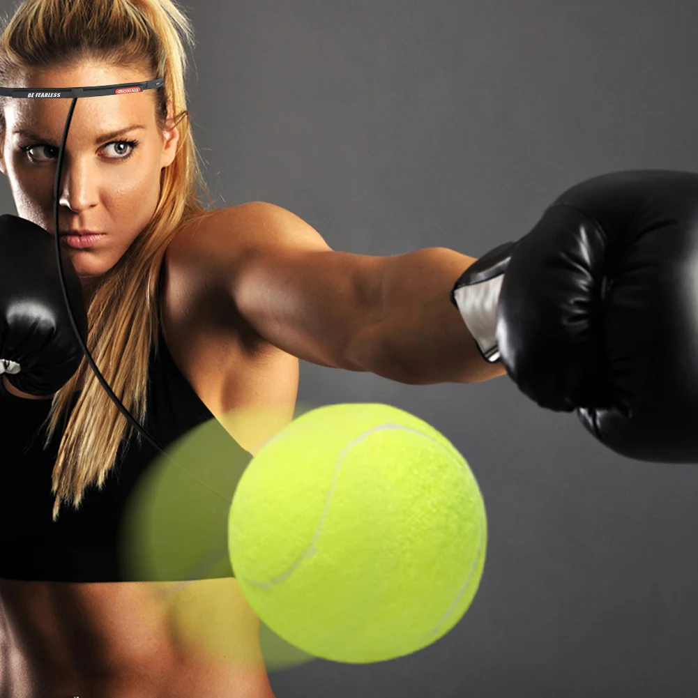 Head-mounted PU Punch Ball Boxing Reflex Ball Set Boxing with Headband for Reaction Agility Punching Speed Fight Skill