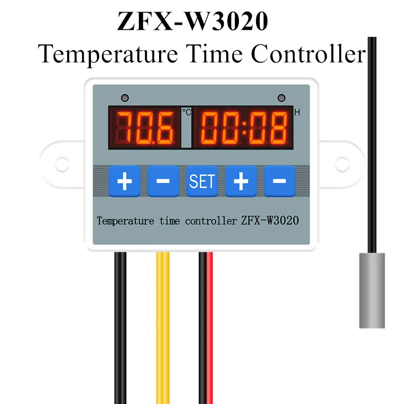 

Digital Intelligent Temperature Time Controller Thermostat Timer Switch Module -55~110 ℃ Time Controller ZFX-W3020