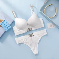 Ensemble soutien-gorge et culotte Victoria's Secret pour femme, sans armatures, confortable, lingerie quotidienne, dentelle sans couture, effet push-up. 5