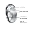 NUNCAD New Fashion Simple Men's 7mm Tungsten Carbide Ring Matte Finish Wedding Engagement Band Size 6 to 14 T022R 2