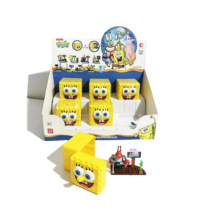 Genuine Sponge Baby Surprise Adventure Carrier Random Biqibao Cartoon Children's Puzzle Assembly and Assembly Building Block Toy building blocks toys