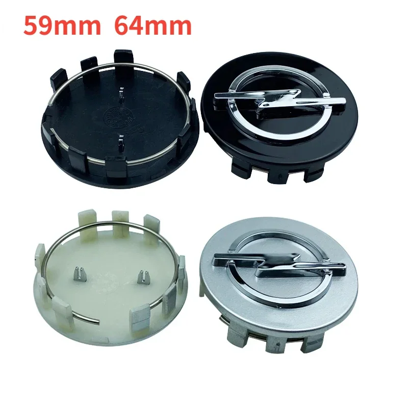 

4pcs 59mm 64mm Black Silver Car Wheel Center Hub Cap Logo Badge Hub Caps Emblem Rims Caps Automobiles Parts Accessories