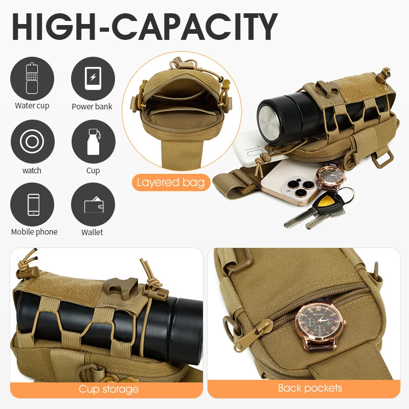 Waterproof Oxford Chest Bag for Hiking and Outdoor Activities