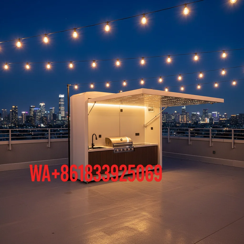 Custom Modular Outdoor BBQ Kitchen Pod – Catering Cooking Cabin 1
