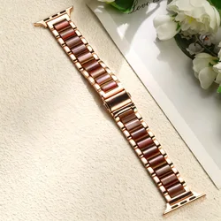 Elegant Resin Metal Watch Band - Premium Quality Accessory - 42 44 45 46 49MM (Coffee color)
