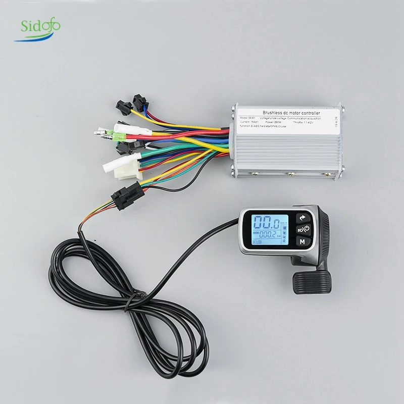 E-Scooter Motor Bürstenlos Controller 250W Steuergerät Mit LCD Monitor & Bremse 