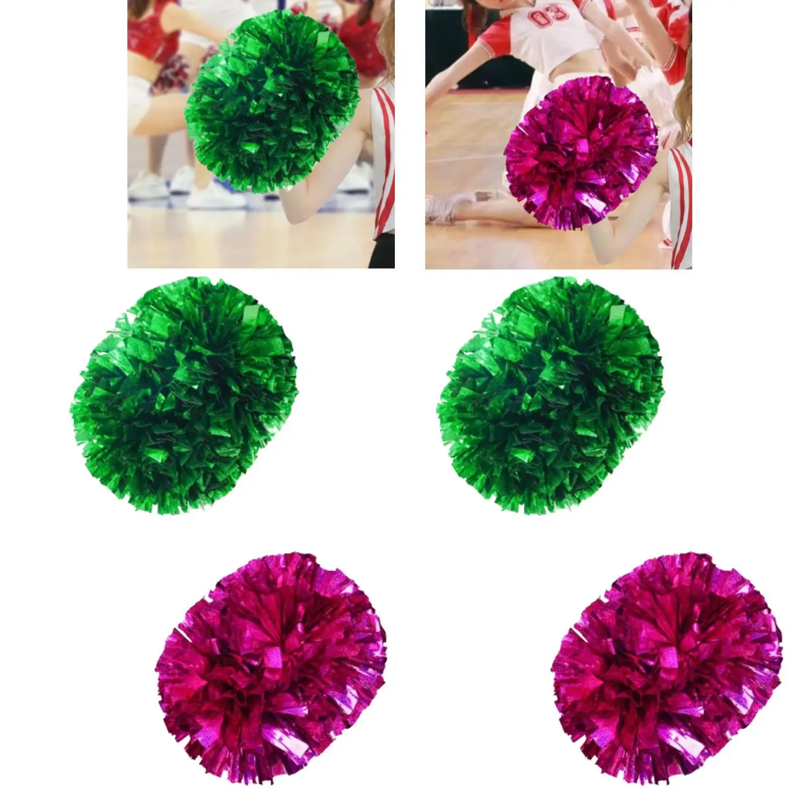 2x Cheerleading Pom Poms Cheerleading Accessories for Games Party School