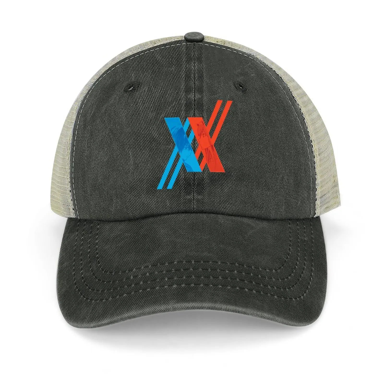 

Darling in The FranXX Logo, Hiro and Zero Two (002) Cowboy Hat Sports Caps Golf Hat Man dad hat Men Golf Wear Women'S