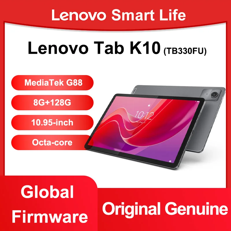 Firmware Globale Originale Lenovo Zhaoyang Tab K10 10.95 Pollici 90Hz 400Nits Mediatek Helio G88 Riconoscimento Facciale 465G 7040Mah