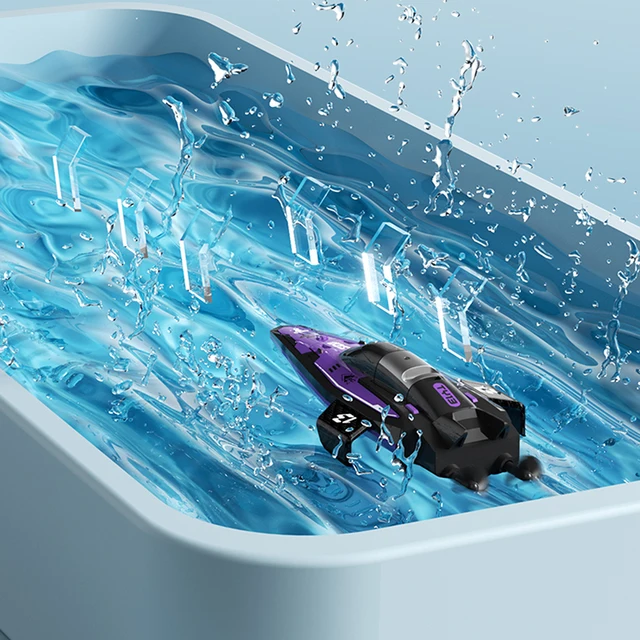 Mini RC Boat 2.4Ghz Remote2 Speed Adjustment Controlled High Speed Ship Summer Water Toy Pool Children Model Favor Gift 3