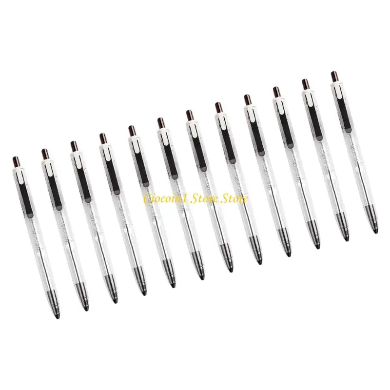 A3PC 12-teiliger Neutralstift mit 0,5-mm-Spitze und Druckdesign, einziehbares Schreibwerkzeug, schnell trocknend, ergonomischer – Detail 10