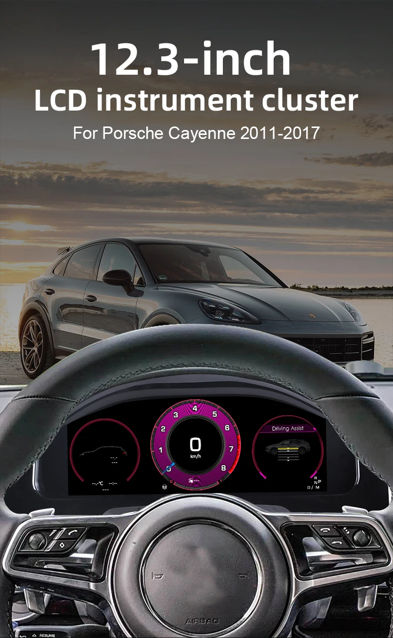 Digital Instrument Cluster For Porsche Cayenne 2011-2017 Speedometer,Dashboard,G