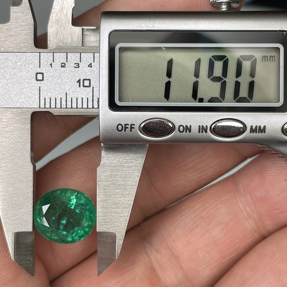 Emerald Gemstones Jewelry Natural Gemstones 5.15ct Very Green Oval Ring Pendant Earring Emerald Bead Kkit For Jewerly Making