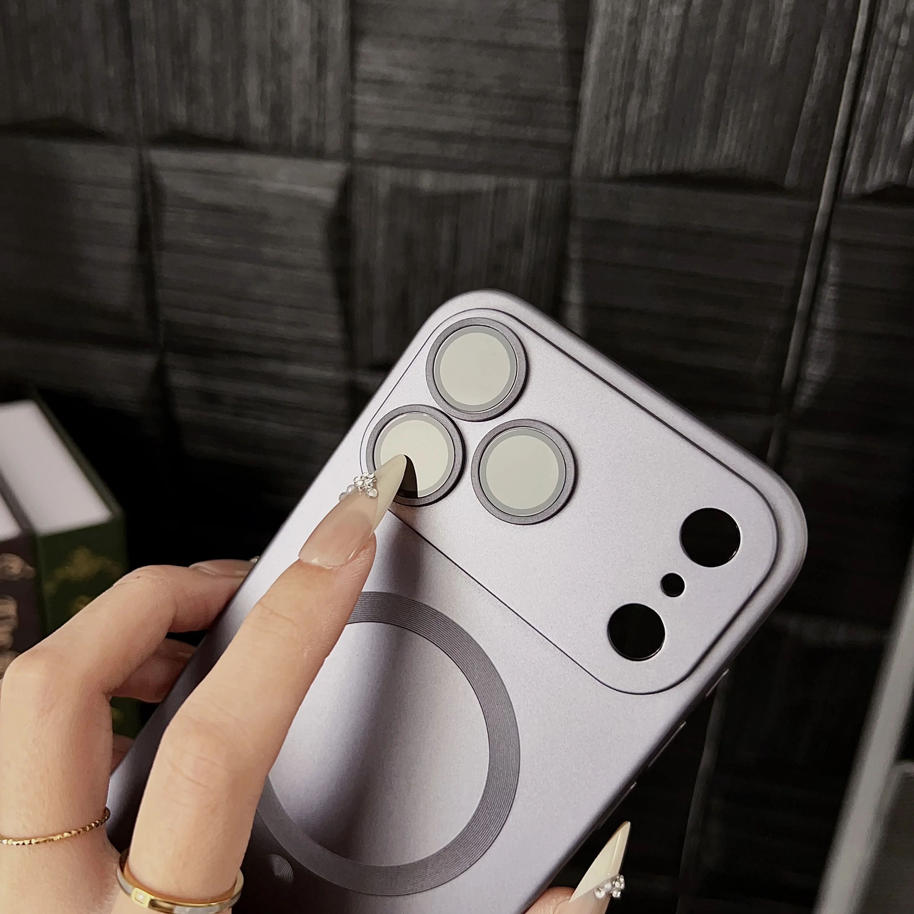 Magnetic Matte Luxury Shockproof TPU Soft Back Cover with MagSafe Compatibility
