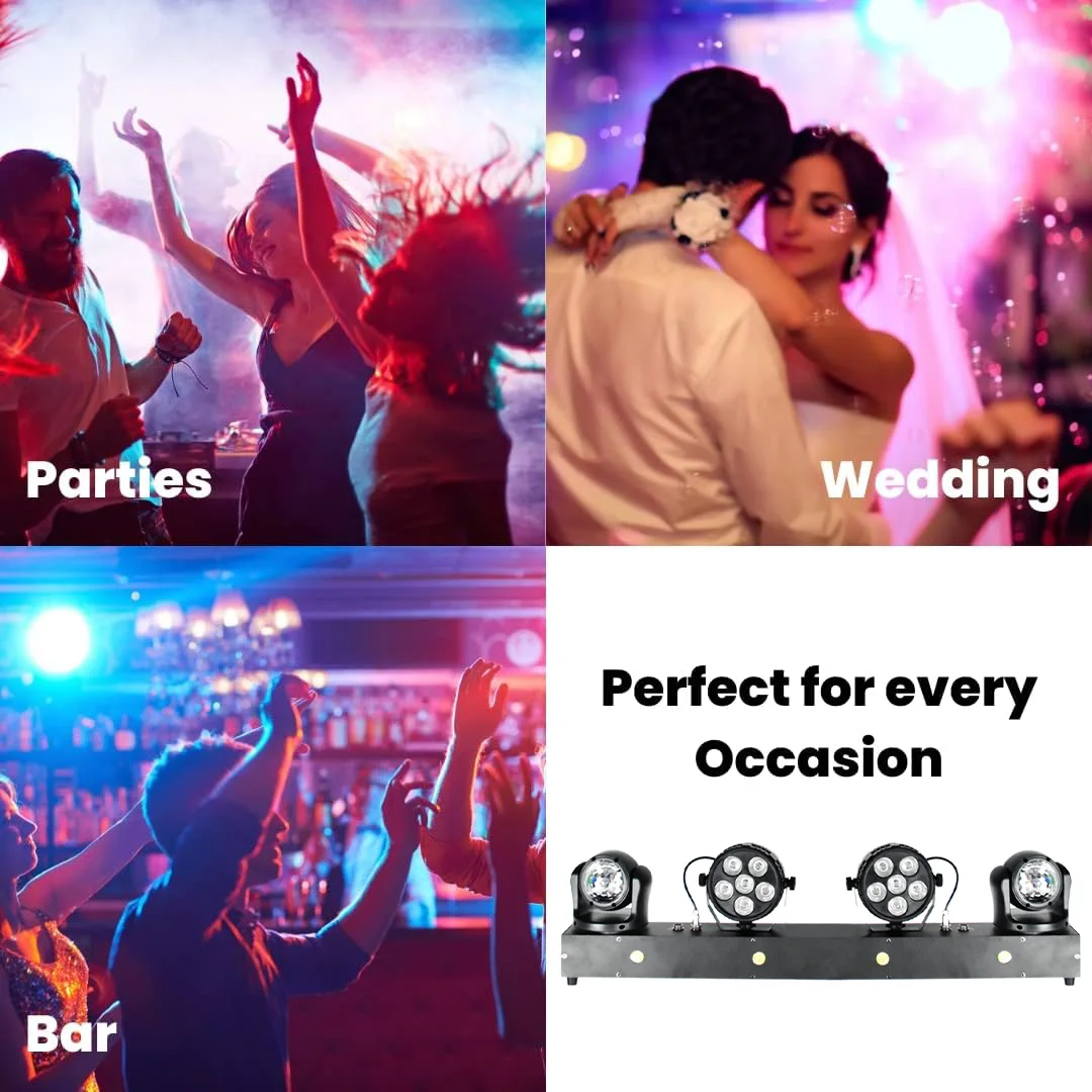 DJ light bar with stand 15w RGBW 4 in 1 kaleidoscope lens effect moving head lig