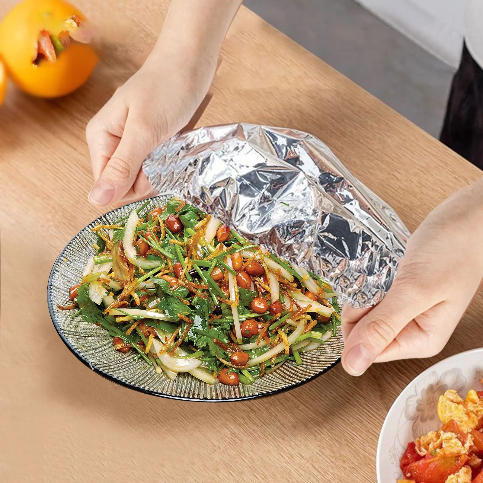 50PCS/100PCS Reusable Food Cover Aluminum Foil Bowl Cover Grade Refrigerator Fresh-keeping Food Storage Kitchen Storage Accessor food cover fresh keeping cover preservation cover bowl cover
